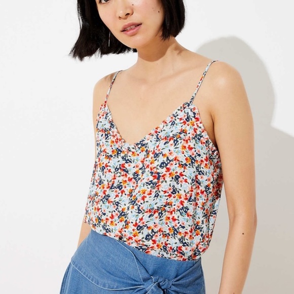 Loft Floral Ruffle Cami - New with Tags - Picture 7 of 7